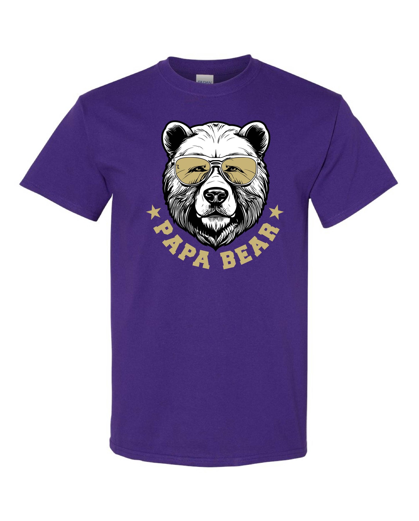 Custom Papa Bear Short Sleeve T-Shirt