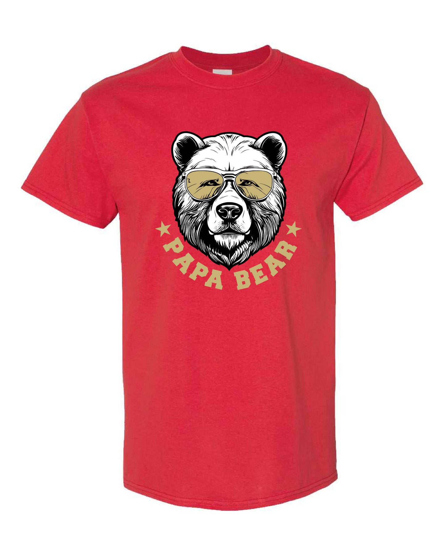 Custom Papa Bear Short Sleeve T-Shirt